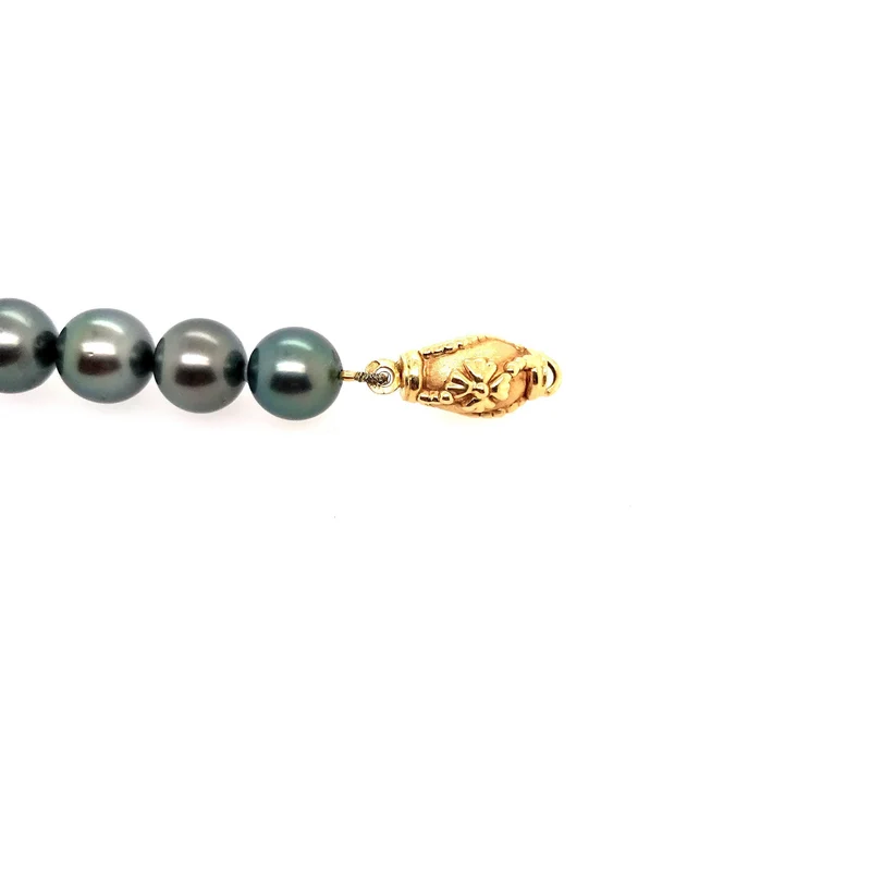 Exklusive Tahitiperlenkette Gelbgold 750