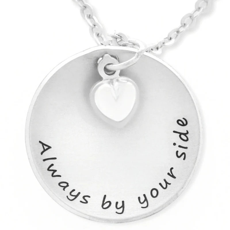 KETTE SPRUCH GRAVUR SILBER NAMENSKETTE DAMEN MIT HERZ SILBERSCHMUCK