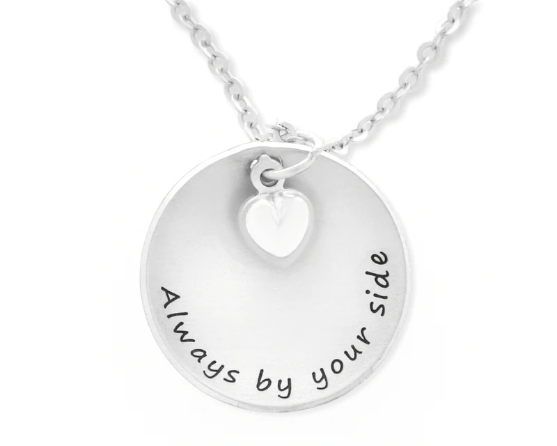 KETTE SPRUCH GRAVUR SILBER NAMENSKETTE DAMEN MIT HERZ SILBERSCHMUCK
