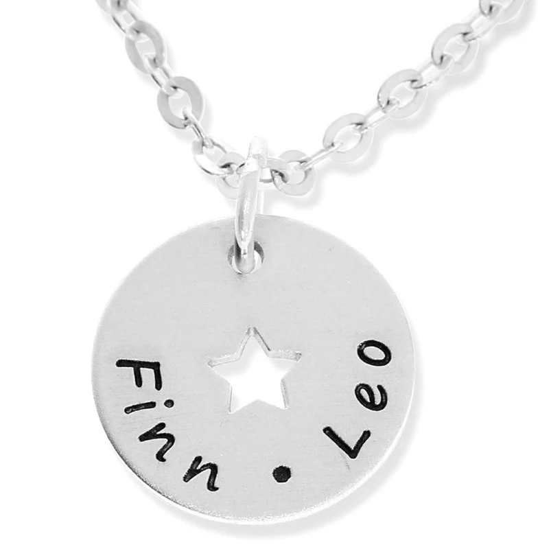 PERSONALISIERTE KETTE MIT GRAVUR 925 SILBER FILIGRANE NAMENSKETTE GEBURT MUTTER