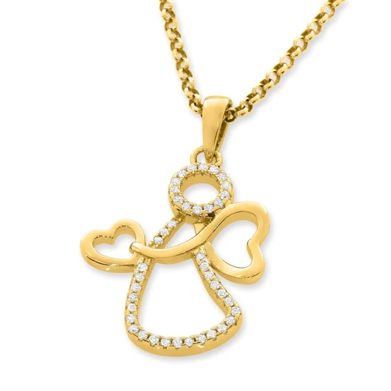 ENGEL SCHMUCK SCHUTZENGEL KETTE DAMEN GOLD HALSKETTE GESCHENK GEBURT