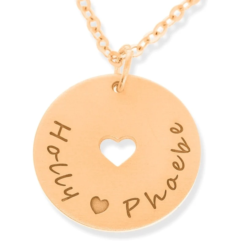 DAMENKETTE ROSÉ GOLD MIT KINDERNAMEN MAMA GESCHENK ZUR GEBURT NAMENSKETTE MUTTER