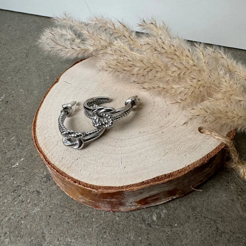 KNOTS Creolen | Silber