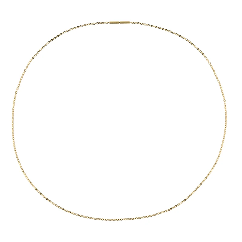 Edelstahl Kette Vergoldet Ernstes Design AK43