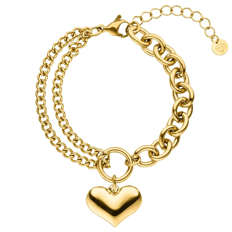 Chunky Heart Armband | 18K vergoldet