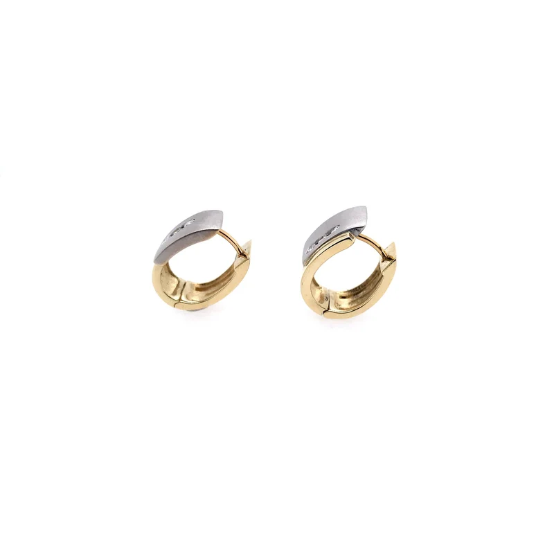 Creolen Bicolor Gold 585 mit Brillanten