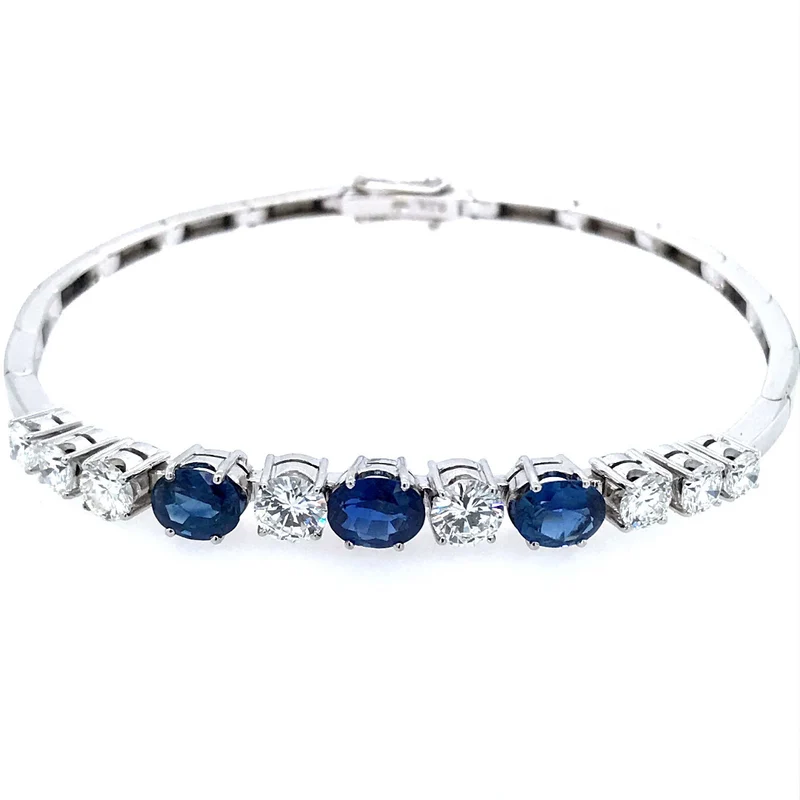 Armband Weißgold 750 mit Saphiren & Brillanten