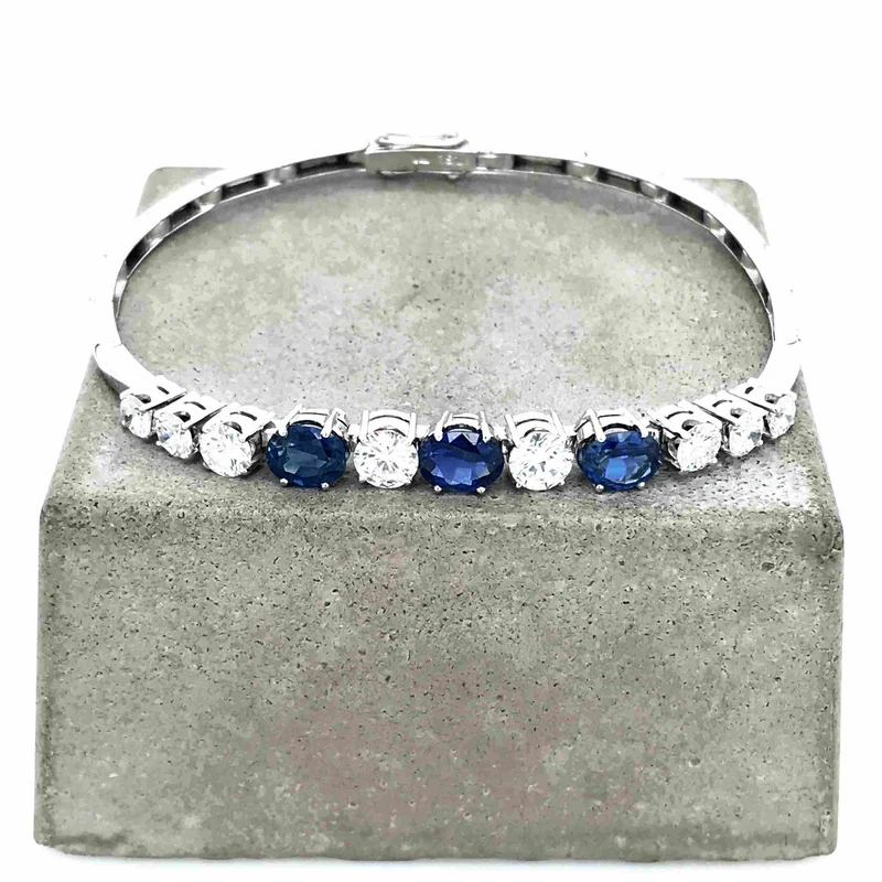 Armband Weißgold 750 mit Saphiren & Brillanten