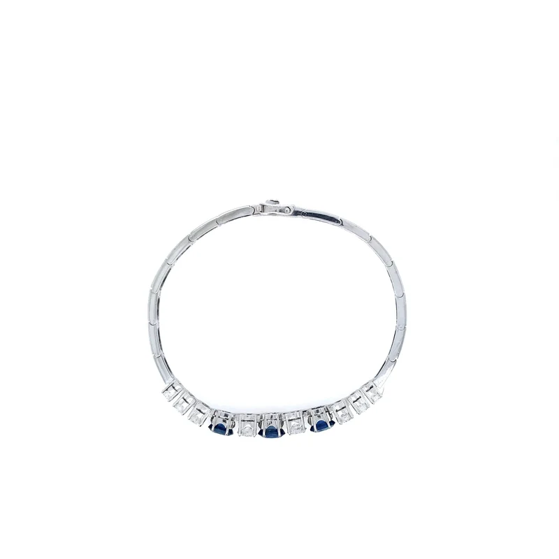 Armband Weißgold 750 mit Saphiren & Brillanten