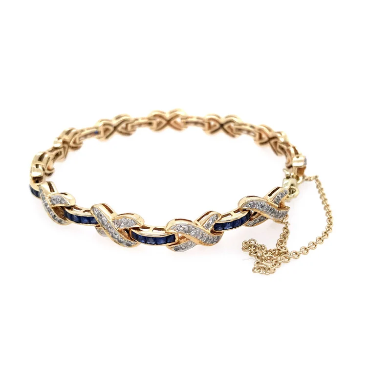 Armband Gelbgold 585 mit Saphiren & Brillanten