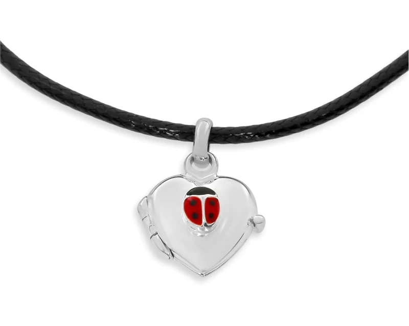 KINDERMEDAILLON MIT MARIENKÄFER 925 SILBER