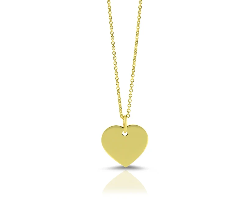 333 GOLDKETTE HERZ GRAVUR MIT ANHÄNGER GRAVURSCHMUCK PERSONALISIERT LIEBE GEBURT