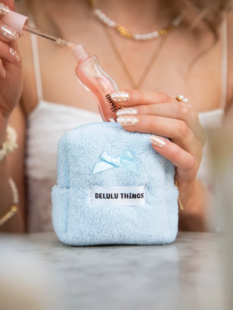 Sweet Puff Blue Kosmetiktasche