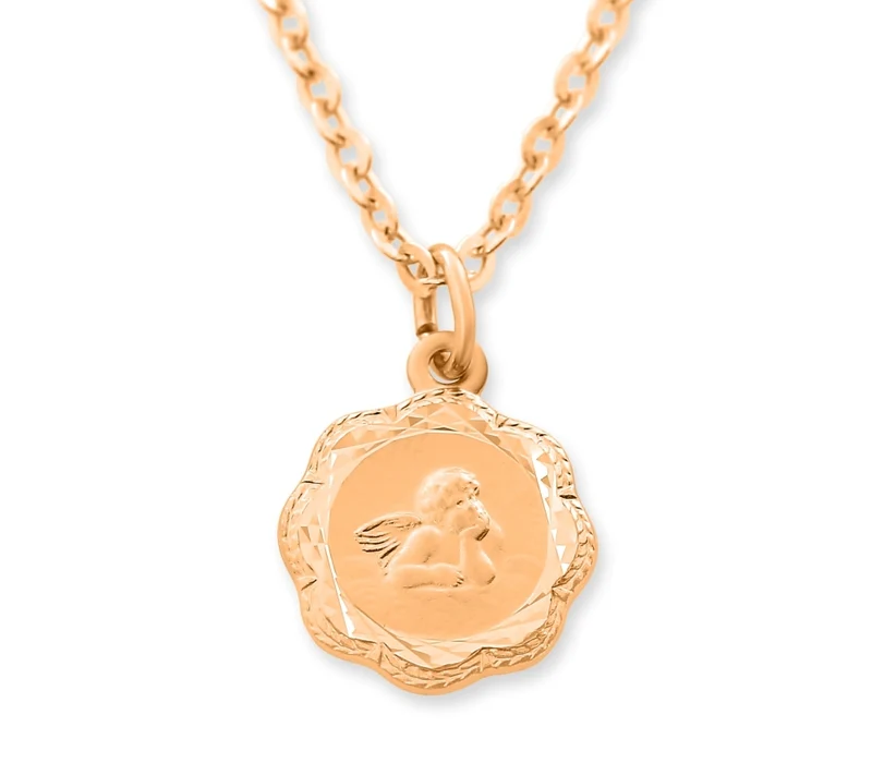 KINDERKETTE TAUFE ENGELBILD HALSKETTE MÄDCHEN SCHMUCK ZUR TAUFE GEBURT TAUFKETTE