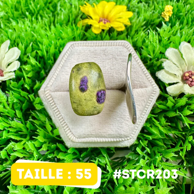 Atlantisit-Ring, 925er Sterlingsilber #STCR203