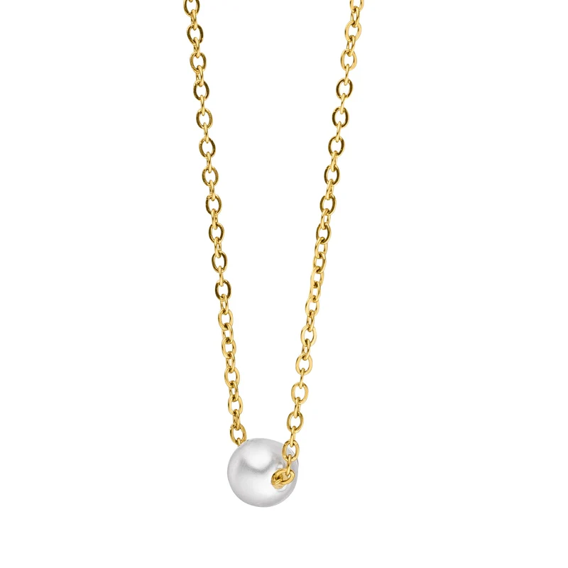 Single Pearl | 18K vergoldete Perlenkette