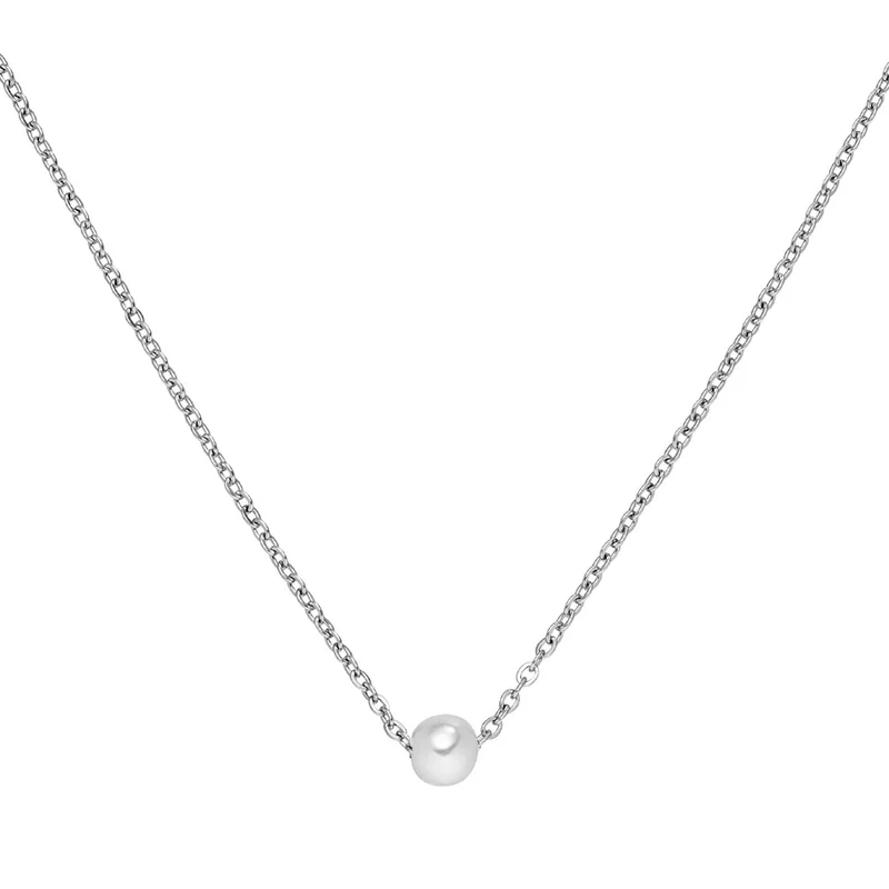 Single Pearl | 18K vergoldete Perlenkette