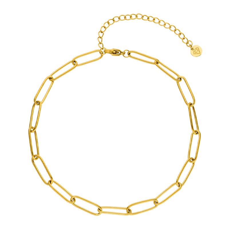 Paperclip Fußkette | 18K vergoldet