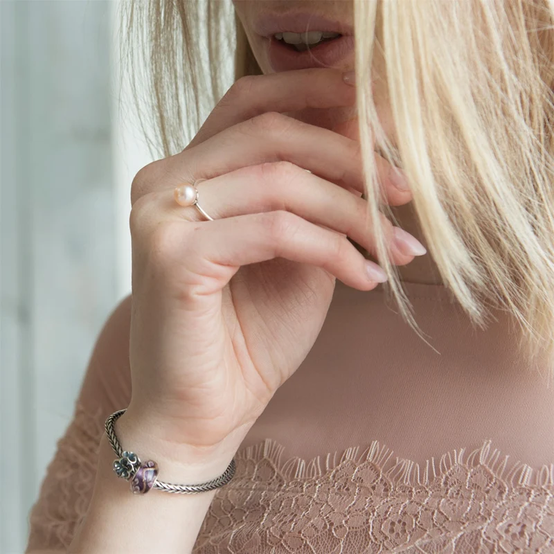 Rosa Perlen Ring