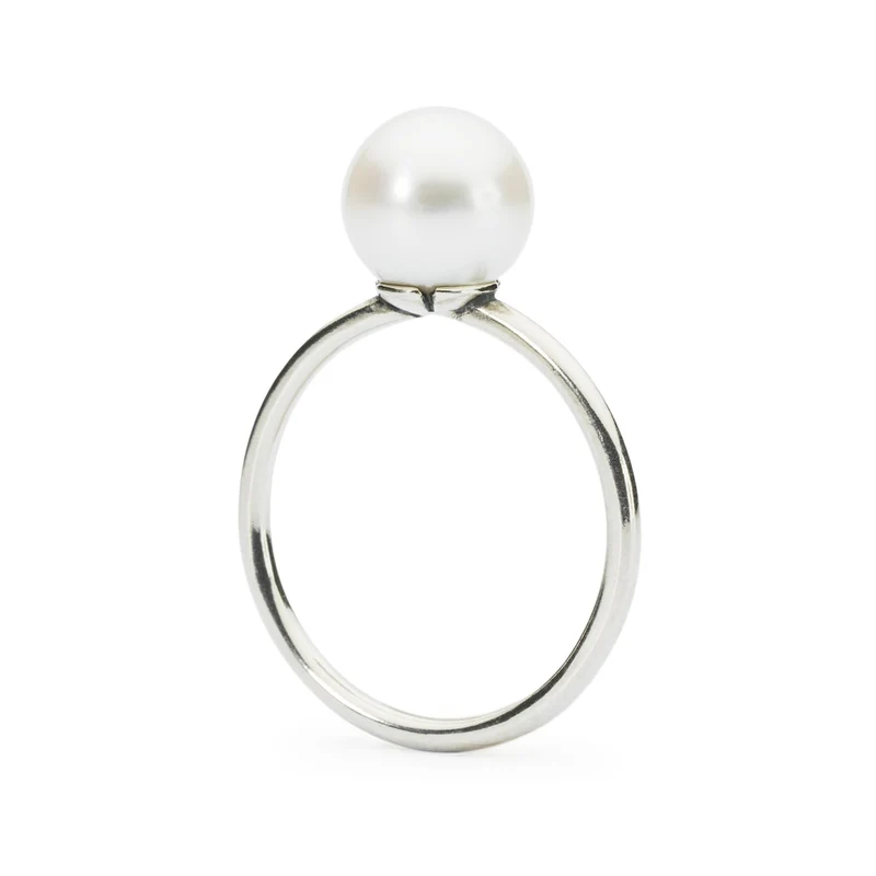 Weißer Perlen Ring