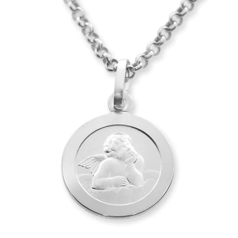 ENGEL KETTE SCHUTZENGEL 925 SILBER TAUFKETTE ENGELCHEN AUF WOLKE TAUFSCHMUCK