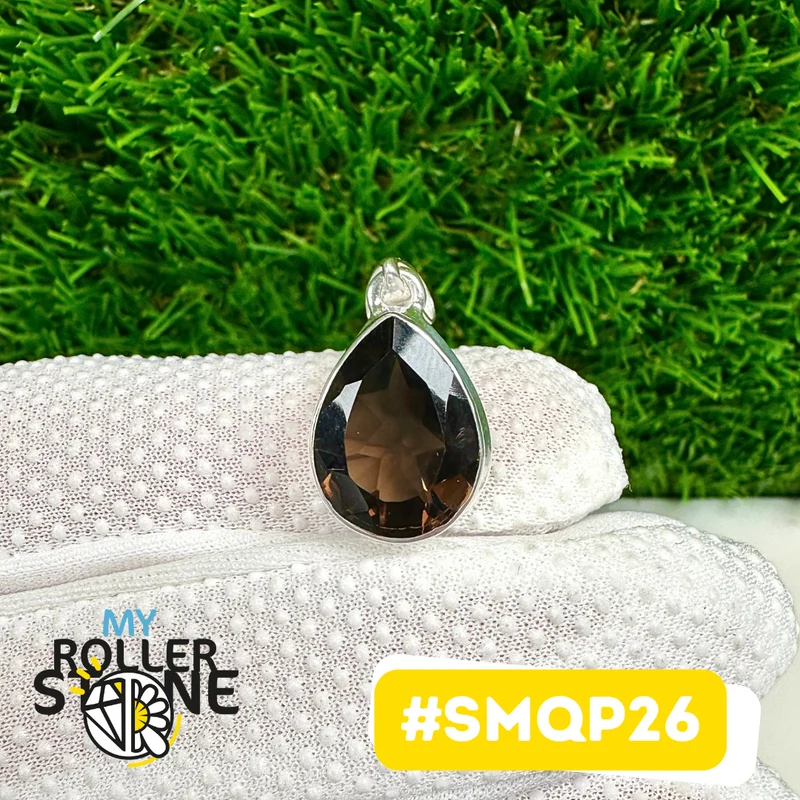 Anhänger aus 925er Sterlingsilber mit Rauchquarz #SMQP26