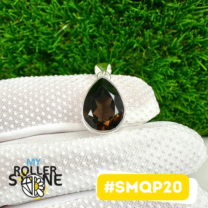 Anhänger aus 925er Sterlingsilber mit Rauchquarz #SMQP20