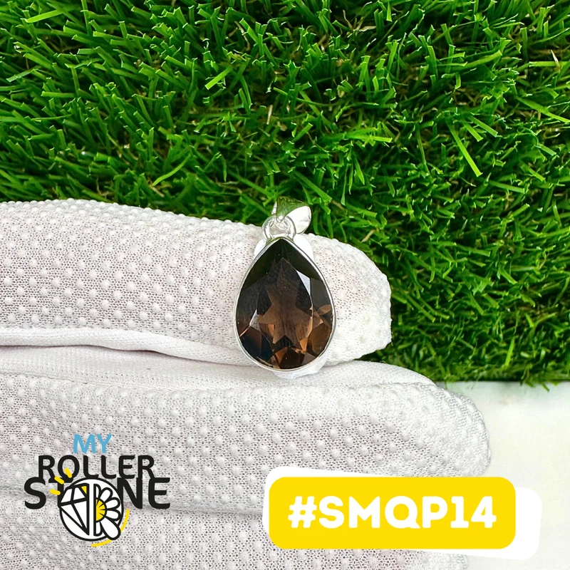 Anhänger aus 925er Sterlingsilber mit Rauchquarz #PSMQP14