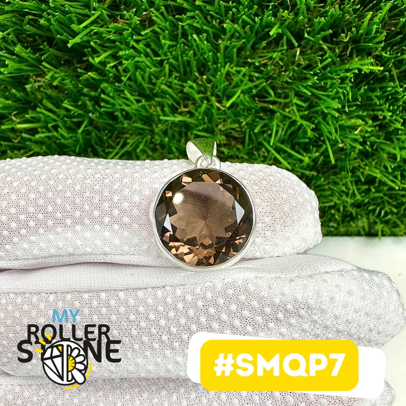 Anhänger aus 925er Sterlingsilber mit Rauchquarz #SMQP7