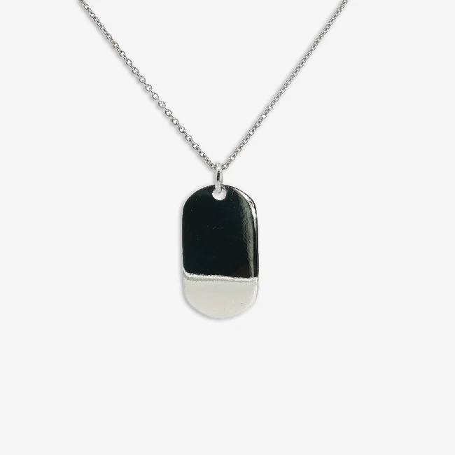 Men's Silver Tag Pendant