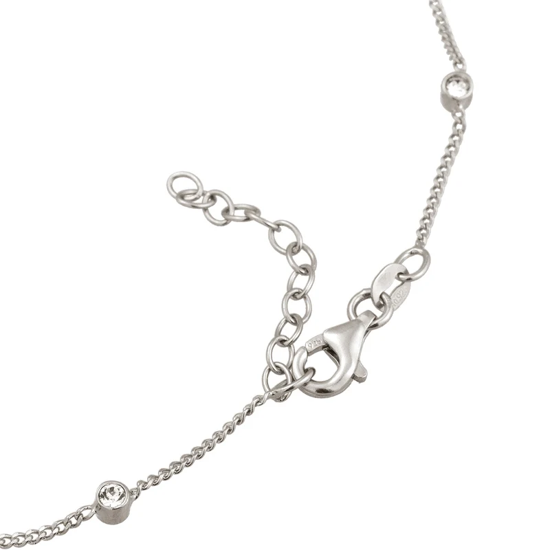 Fußkettchen Kugeln | Mit Kristallen von Swarovski® (Weiß)
