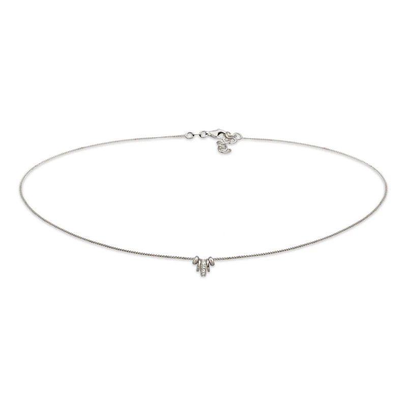 Choker mit Anhänger | Mit Kristallen von Swarovski® (Weiß)