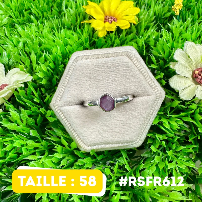 Rubin- und Stalaktitring aus 925er Sterlingsilber #RSFR612