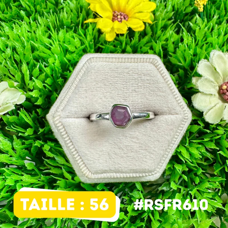 Rubin- und Stalaktitring aus 925er Sterlingsilber #RSFR610