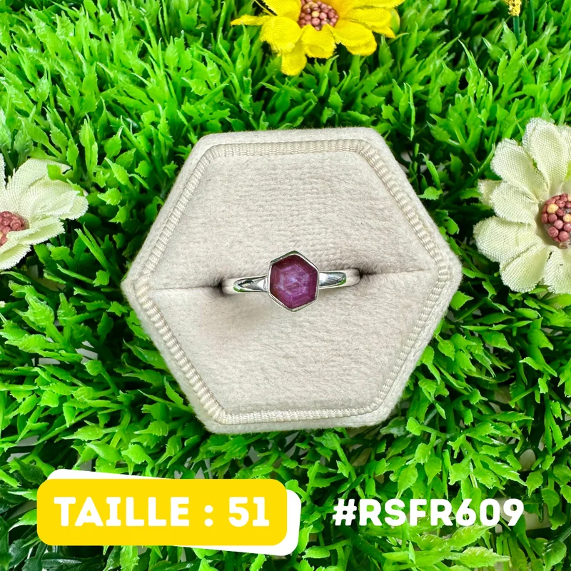 Rubin- und Stalaktitring aus 925er Sterlingsilber #RSFR609