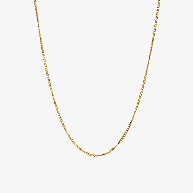 Gold Slider Chain Necklace, 60cm