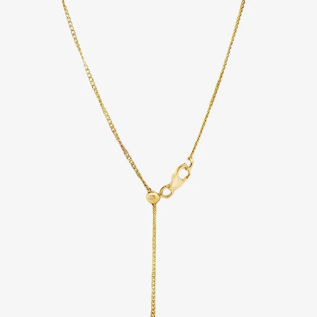 Gold Slider Chain Necklace, 60cm