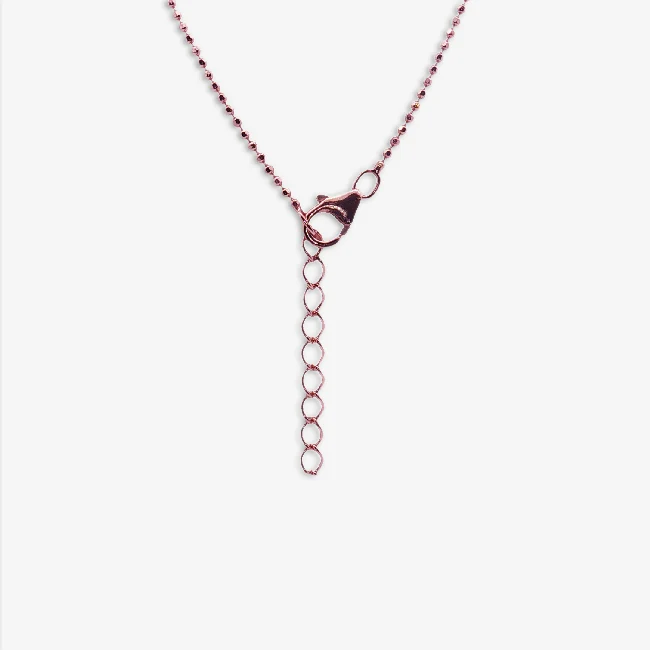 Rose Gold Plated 18+2 Beaded Chain Necklace