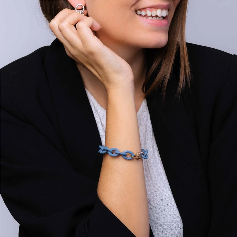 Blauer Ozean Bronze Armband