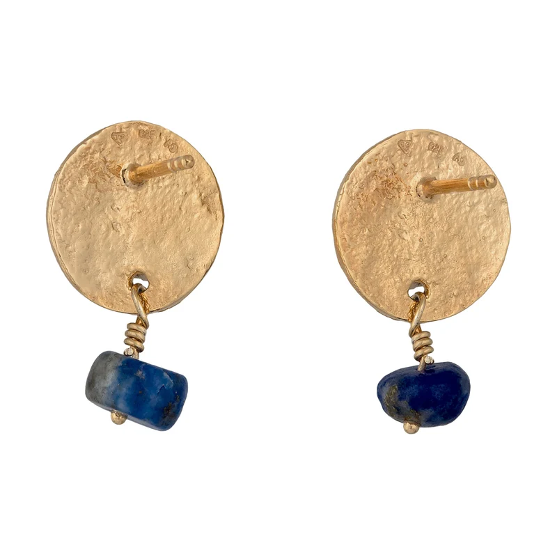 Ohrstecker Plättchen | Lapis Lazuli (Blau)