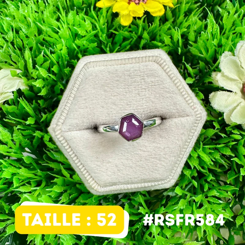 Rubin- und Stalaktitring aus 925er Sterlingsilber #RSFR584