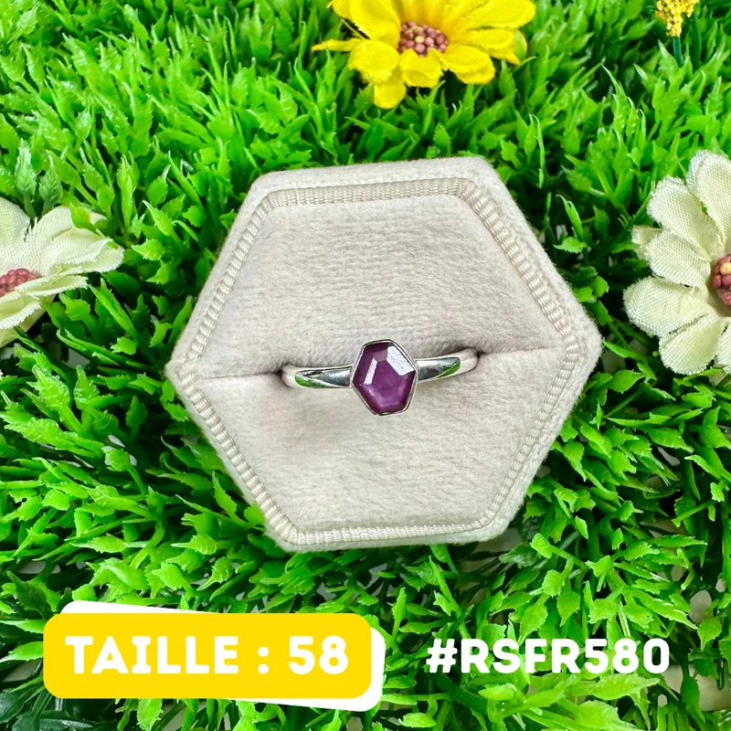 Rubin- und Stalaktitring aus 925er Sterlingsilber #RSFR580