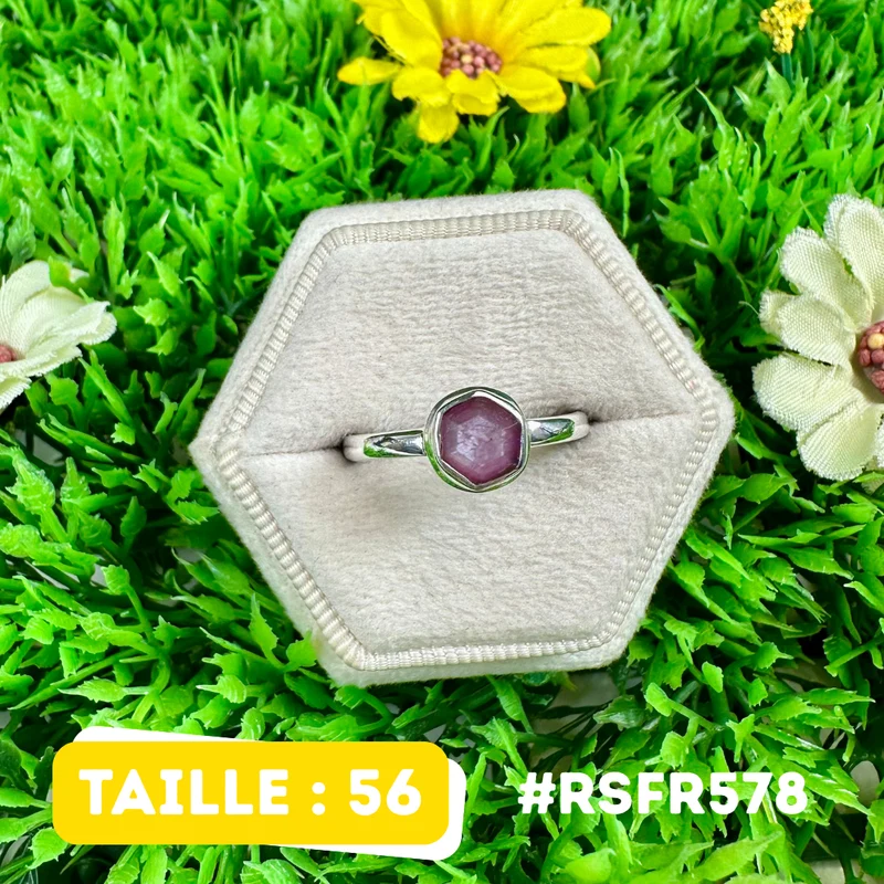 Rubin- und Stalaktitring aus 925er Sterlingsilber #RSFR578