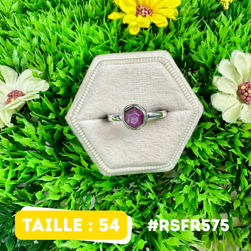 Rubin- und Stalaktitring aus 925er Sterlingsilber #RSFR575
