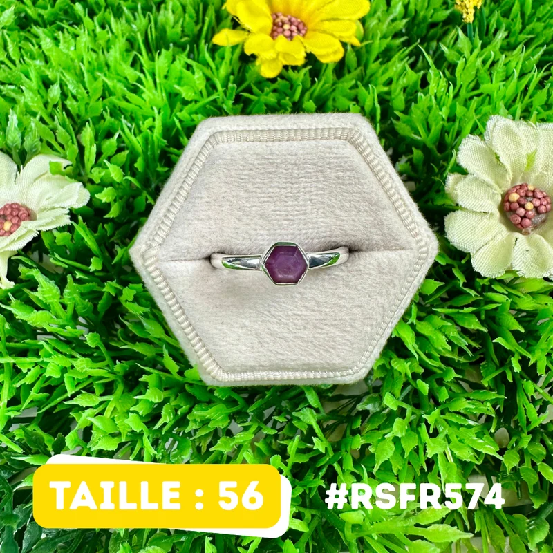 Rubin- und Stalaktitring aus 925er Sterlingsilber #RSFR574