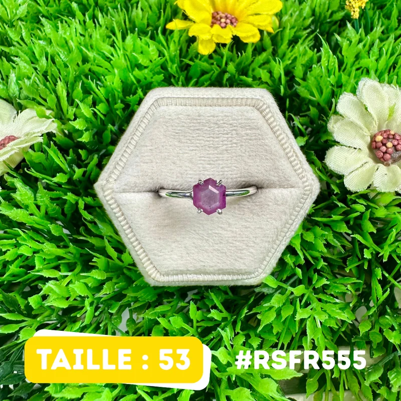 Rubin- und Stalaktitring aus 925er Sterlingsilber #RSFR555