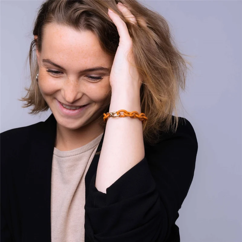 Goldener Cognac Bronze Armband