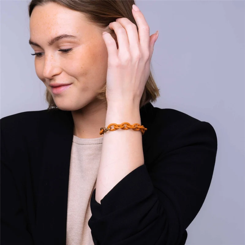 Goldener Cognac Bronze Armband