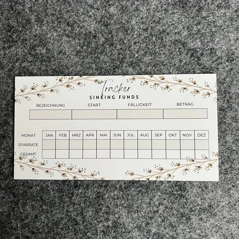 Sinking Funds Tracker Beige