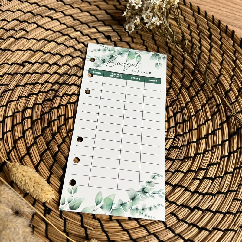 Budget Sheets Eucalyptus A6